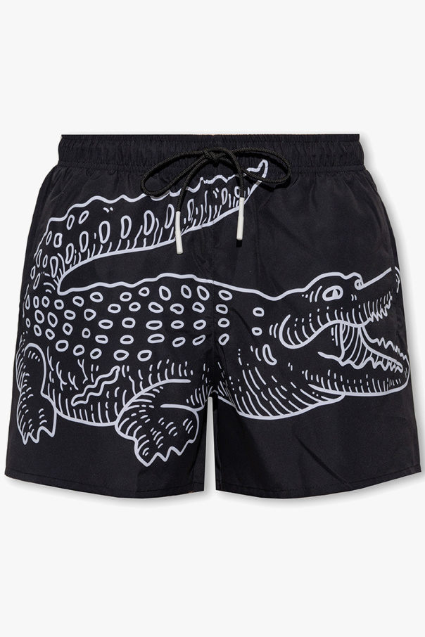 Lacoste swim shorts black online